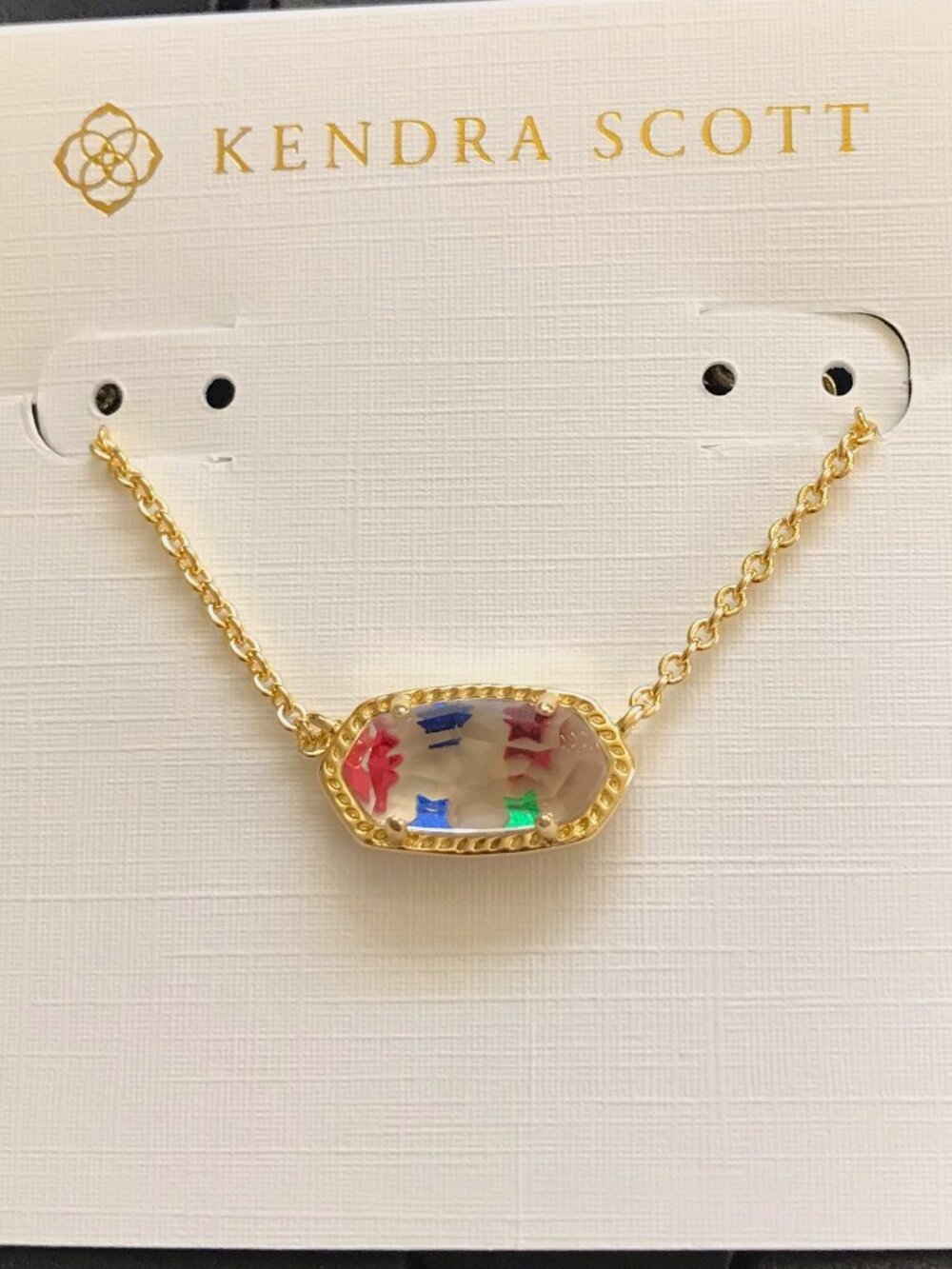 Kendra Scott Elisa Gold Tone Short Pendant Necklace In Star Illusion